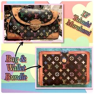 1-Piece Louis Vuitton Takashi Murakami Wallet EUC